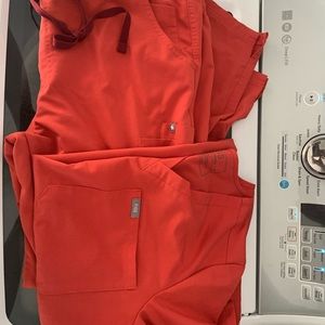 Womens Figs Scrub Set Size M in Clay